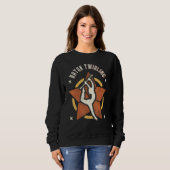 Baton Twirling Vintage Retro Classic Sport Sweatshirt (Vorne ganz)