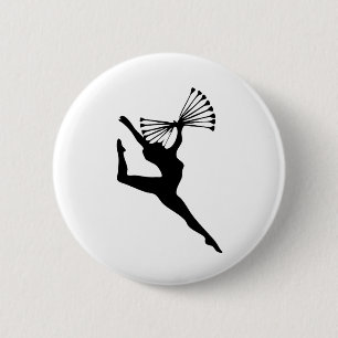 Baton Twirting Tanz Button