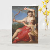 Batoni 1708-1787 Diana & Cupid Card Karte (Gelbe Blume)