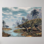 Batrachotomus dinosaurier -3D-Darstellung Poster (Vorne)
