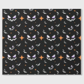 Bats And Jack-O-Lanterns Face Geschenkpapier (Flach)