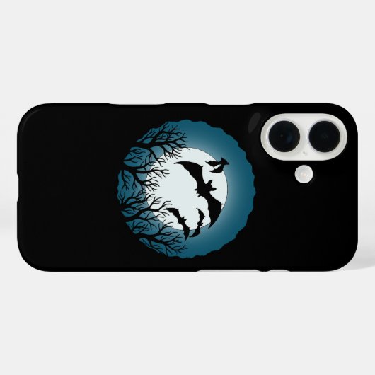 Bats and Trees Against the Moon Case-Mate iPhone Hülle (Rückseite (Horizontal))