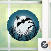 Bats and Trees Against the Moon Fensteraufkleber (Zuhause)