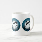 Bats and Trees Against the Moon Kaffeetasse (VorderseiteRechts)
