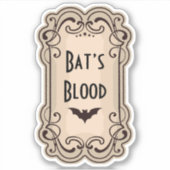Bat's Blood Apothekary Label (Vorderseite)