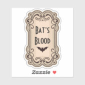 Bat's Blood Apothekary Label (Blatt)