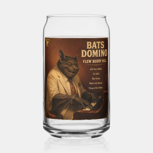 Bats Domino Album: eine Parodie Dosenglas (Vorderseite)