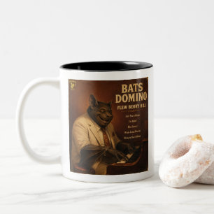 Bats Domino Album: eine Parodie Zweifarbige Tasse