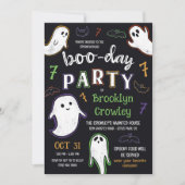 Bats & Ghosts Spooktacular Boo-Day Party Einladung (Vorderseite)
