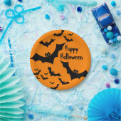 Bats Happy Halloween Party Pappteller (Party)
