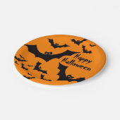 Bats Happy Halloween Party Pappteller (Schrägansicht)