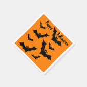 Bats Happy Halloween Party Serviette (Ecke)
