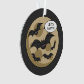 Bats Having Party on Full Moon Ornament (Vorderseite)