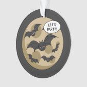 Bats Having Party on Full Moon Ornament (Vorderseite)