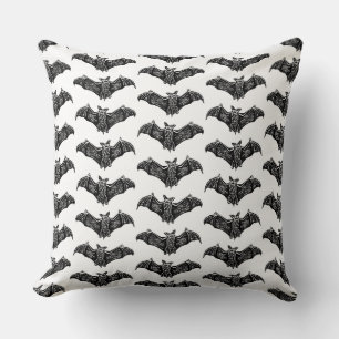 Bats in Flight in Black and White Kissen