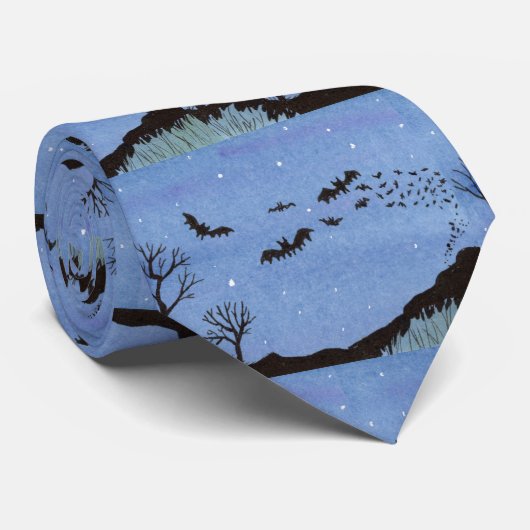 Bats Neck Tie Krawatte (Gerollt)