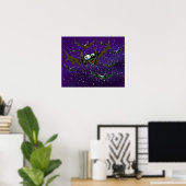 Bats Night Sky Poster (Heimbüro)