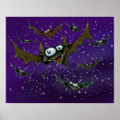 Bats Night Sky Poster (Vorne)