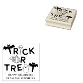 Bats Pumpkin & Ghost Trick oder Treat Halloween Gummistempel (Stempel)