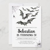 Bats Spooky Halloween Geburtstagsparty Einladung (Vorderseite)