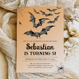 Bats Spooky Halloween Geburtstagsparty Einladung