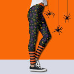Bats Streifen Orange Black Halloween Beste Qualitä Leggings<br><div class="desc">Bats Stripes Orange Black Halloween Beste Leggings</div>