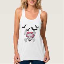 BatSh_tDesigns Cute Skull and Crossbones Tanktop