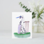 BATSMAN-Cricket, Tony Farfernandes Postkarte (Stehend Vorderseite)