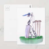 BATSMAN-Cricket, Tony Farfernandes Postkarte (Vorne/Hinten)