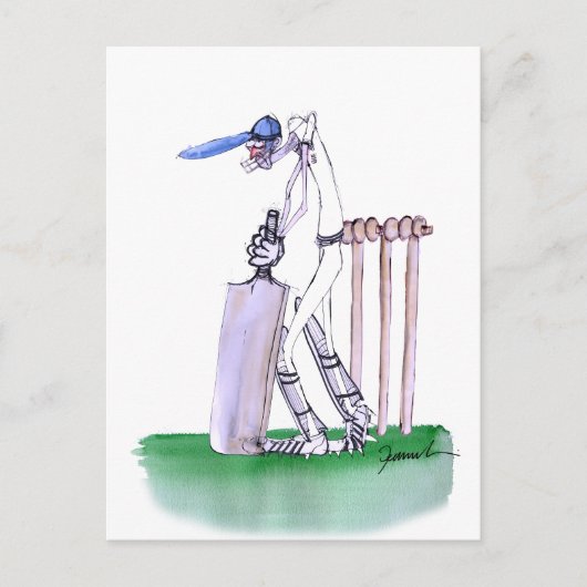 BATSMAN-Cricket, Tony Farfernandes Postkarte (Vorderseite)