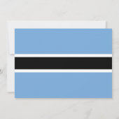 Batswanaflagge, Flagge von Botswana Hochzeit Einladung (Rückseite)