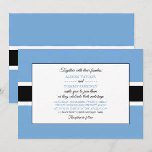 Batswanaflagge, Flagge von Botswana Hochzeit Einladung