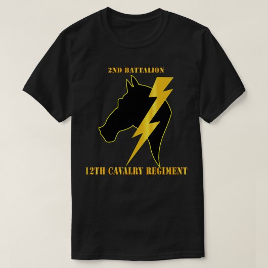 Battalion 12 Kavallerie-Regiment T-Shirt (Design vorne)
