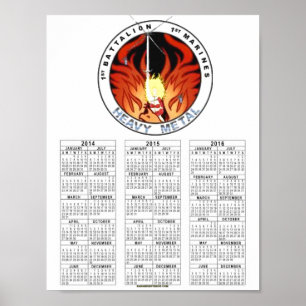 BATTALION 1. MARINE "HEAVY METAL" POSTER