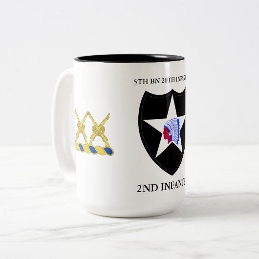 BATTALION 20. INFANTRY 2. INFANTRY DIV  ZWEIFARBIGE TASSE (Vorderseite Links)