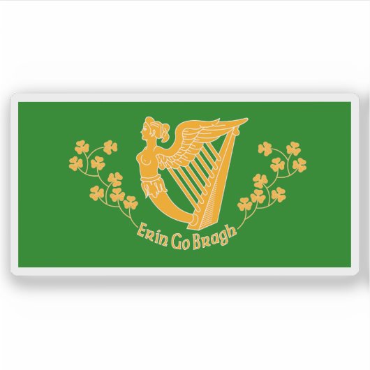 Battalionflagge von Saint Patrick (1846-1848), Mex Aufkleber (Vorderseite)