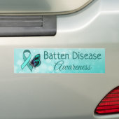 Batten Disease Awareness Aquamarin Butterfly Ribbo Autoaufkleber (Auf Auto)