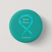 Batten Disease Awareness Ribbon Art Button (Vorderseite)