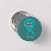 Batten Disease Awareness Ribbon Art Buttone Button (Vorne & Hinten)