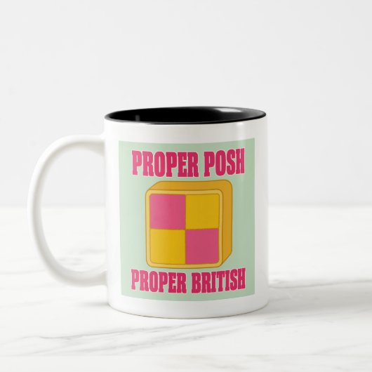 Battenberg Proper Posh Proper Britisch Zweifarbige Tasse (Links)
