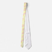 Battenburg Kuchen-Muster. Rosa und Gelb Krawatte (Rückseite)