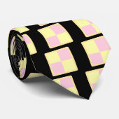 Battenburg Kuchen. Rosa und Gelb Krawatte (Gerollt)