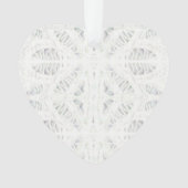 BATTENBURG LACE Acrylic Heart Ornament (Vorderseite)