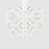 BATTENBURG LACE Acrylic Heart Ornament (Rückseite)