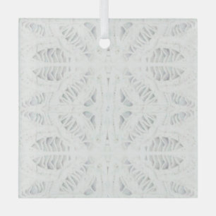 BATTENBURG LACE Glass Square Ornament Aus Glas