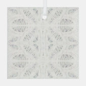 BATTENBURG LACE Glass Square Ornament Aus Glas (Rückseite)