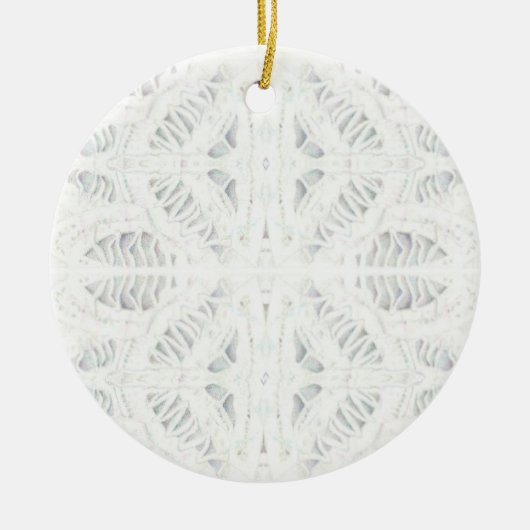 BATTENBURG LACE Keramik Circle Ornament (Vorne)