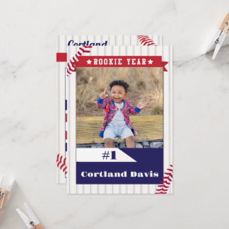 Batter Batter Baseball Card 1. Geburtstag Einladun Einladung