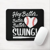 Batter Swing Baseball Herz Mama Niedlich Frauen Mo Mousepad (Mit Mouse)