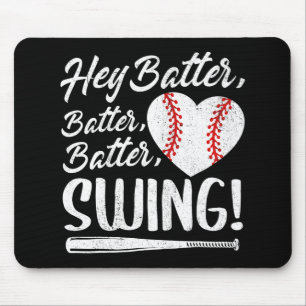 Batter Swing Baseball Herz Mama Niedlich Frauen Mo Mousepad